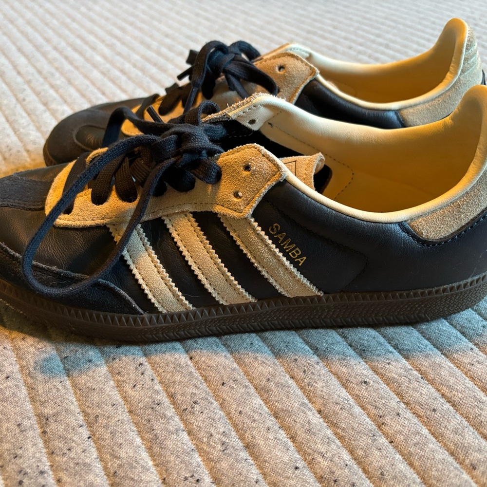 Adidas Samba navy and Tan Sneakers